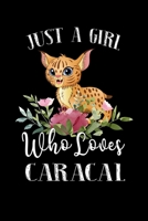 Just a Girl Who Loves Caracal: Perfect Caracal Lover Gift For Girl. Cute Notebook for Caracal Lover. Gift it to your Sister, Daughter, Mother, Mom, Grandpa Who Loves Caracal. 100 Pages Notebook 1712423576 Book Cover