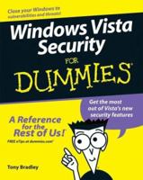 Windows Vista Security For Dummies (For Dummies (Computer/Tech)) 0470118059 Book Cover