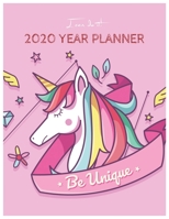 I Can Do It 2020 Year Planner: Unicorn Is Real Dream Come True Unicorn Kawaii Unicorn Monthly and Yearly Planner Blank Lined Themed Year Planner ... 110 Pages for Learning Professional Business 1674639767 Book Cover