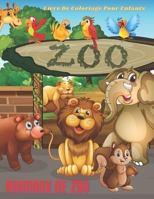 ANIMAUX DE ZOO - Livre De Coloriage Pour Enfants B08KH1348T Book Cover