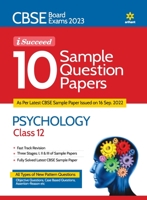 CBSE Board Exam 2023 I Succeed 10 Sample Question Paper PSYCHOLOGY Class 12 9327195825 Book Cover