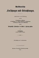 Waldbauliche Forschungen Und Betrachtungen 3662390116 Book Cover