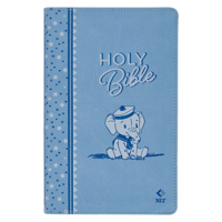 NLT Keepsake Holy Bible for Baby Boys Baptism Easter, New Living Translation, Blue 163952469X Book Cover