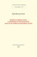 Epopee Et Predication: La Poetique Davit de Vienne Dans Le de Spiritalis Historiae Gestis 2851213059 Book Cover