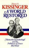 A World Restored 0395172292 Book Cover