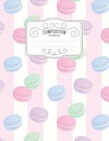 Composition Notebook: Kawaii College Ruled Narrow Line Comp Books for School - Macaron Lavender Stripes 1797504371 Book Cover