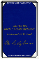 Notes on Social Measurement: Historical and Critical 0871542196 Book Cover