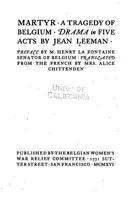Martyr, a Tragedy of Belguim, Drama in Five Acts 1530430437 Book Cover
