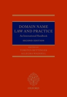 Domain Name Law and Practice: An International Handbook 0199663165 Book Cover