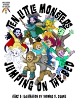 Ten little monsters jumping on the bed: A halloween adventure B0H6TZJKNX Book Cover
