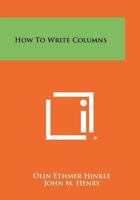 How To Write Columns 1258469421 Book Cover