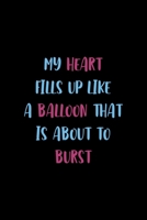 My Heart Fills Up Like A Balloon That Is About To Burst: Notebook Journal Composition Blank Lined Diary Notepad 120 Pages Paperback Black Solid Balloon 1712310151 Book Cover