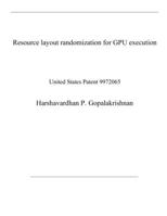 Resource layout randomization for GPU execution: United States Patent 9972065 B08RGZXP5L Book Cover