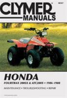 Honda Fourtrax 200SX and ATC200X 1986-88: Clymer Workshop Manual (Clymer All-Terrain Vehicles) 0892874368 Book Cover