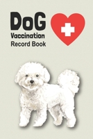 Dog Vaccination Record Book: Handy Notebook with Bichon Frise Cover, Log Book With Medication Record, Pet Vaccination Chart, etc. Gift for Dog Lover B083XRY9DD Book Cover
