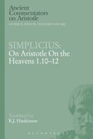 Simplicius: On Aristotle On the Heavens 1.10-12 1472557433 Book Cover