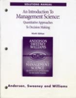 Introduction to Management Science Solution Manual 0314208003 Book Cover