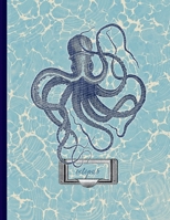 Octopus: 8.5x11 blank lined journal: 100 pages B0FGZ9SV1K Book Cover