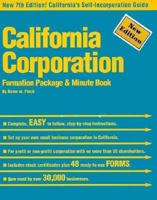 California Corp Formation Pkg 1555713696 Book Cover