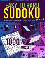Sudoku 1000 puzzles: sudoku board game for adults B08TZ7HPL6 Book Cover
