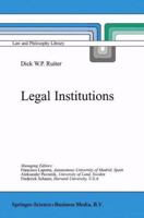 Legal Institutions (Law and Philosophy Library) 140200186X Book Cover