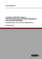 Inwiefern erfüllt die s-Fuge in Determinativkomposita die Merkmale/Kriterien einer Kompositionsfuge?: Ausarbeitung des Themas für die Magisterklausur 3640283341 Book Cover