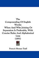 The Compounding of English Words 101789695X Book Cover