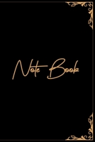 Note Book: Black & Gold Note Book/ Journal 166078915X Book Cover