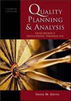 Quality Planning and Analysis 0071181660 Book Cover
