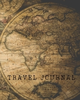 Travel Journal: Vintage World Map Beige Analog Compass Cover 1708221506 Book Cover
