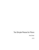 Ten Simple Pieces for Piano 1534785213 Book Cover