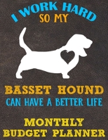 Monthly Budget Planner: Monthly Weekly Daily Budget Planner (Undated - Start Any Time) Bill Tracker Budget Tracker Financial Planner for Basset Hound Dog Puppy Owners and Lovers 1672172632 Book Cover