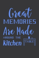 Great Memories Are Made Around The Kitchen Table: 100 Pages 6'' x 9'' Lined Writing Paper Best Gift For Cooking Lover 1698902999 Book Cover