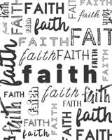 Faith: 2020 Weekly and Monthly Planner Faith Inspirational Cover White with Black Word Collage 165664794X Book Cover