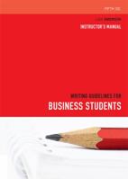 Writing Guidelines for Business Students 0170124819 Book Cover