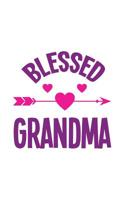 Blessed Grandma: Blessed Grandma Notebook - Cute Design Grandmother Doodle Diary Book Gift For Your Grandmother To Make Your Nana Smile! With Pink Blessing Heart Hearts And Arrow 1099257182 Book Cover