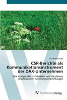 CSR-Berichte als Kommunikationsinstrument der DAX-Unternehmen 3639425073 Book Cover