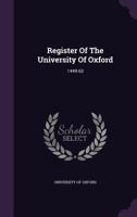 Register of the University of Oxford: 1449-63 101072441X Book Cover