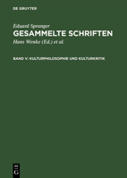 Kulturphilosophie Und Kulturkritik 3111203751 Book Cover