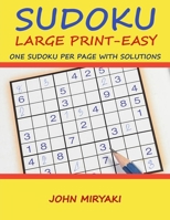 Sudoku Large Print - Easy - One Sudoku per Page with Solutions: 100 Sudoku Puzzles for Beginners 1698394802 Book Cover