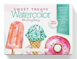 Watercolor the Easy Way Paint-Your-Own Watercolor Cards Sweet Treats: Notecard Paint Kit with Paint and Brush Included 0764373641 Book Cover