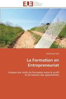 La Formation En Entrepreneuriat 3841780687 Book Cover