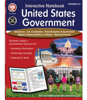 Interactive Notebook: United States Government Resource Book, Grades 5 - 8 1622238168 Book Cover