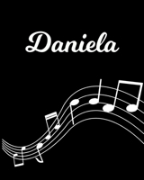 Daniela: Sheet Music Note Manuscript Notebook Paper - Personalized Custom First Name Initial D - Musician Composer Instrument Composition Book - 12 Staves a Page Staff Line Notepad Notation Guide - Cr 1703928466 Book Cover