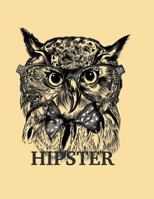 Hipster: Owl hipster collection cover and Dot Graph Line Sketch pages, Extra large (8.5 x 11) inches, 110 pages, White paper, Sketch, Draw and Paint 172442257X Book Cover