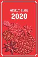 Weekly Diary 2020: Weekly Planner/Diary with added extras in the Diary Students/Teachers/Business/Home - 6" x 9" 127 pages - Flowers Red Cover 1693178419 Book Cover
