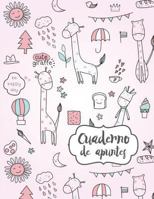 Cuaderno de Apuntes: Libreta Cuadriculada Cuadro Pequeo 5x5 MM Con Tema de Jirafas Hoja Blanca 8.5 X 11 in (21.5 X 27.9 CM) 120 Paginas 1798202689 Book Cover