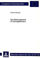 Das Weisungsrecht Im Vertragskonzern 3631403445 Book Cover