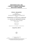 Strengthening rural Ohio : a review of Community Development Block Grant programs B084DK53VH Book Cover