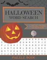 Halloween Word Search Puzzle Book: Large Print - 80 Halloween Puzzles 1697094244 Book Cover